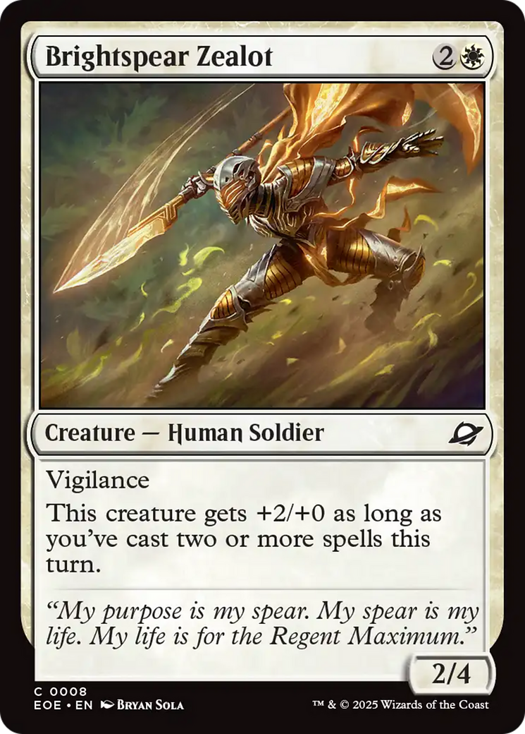Brightspear Zealot [Edge of Eternities] | Chromatic Games