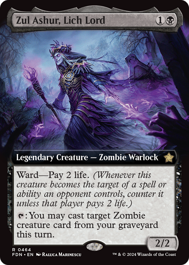 Zul Ashur, Lich Lord (Extended Art) [Foundations] | Chromatic Games