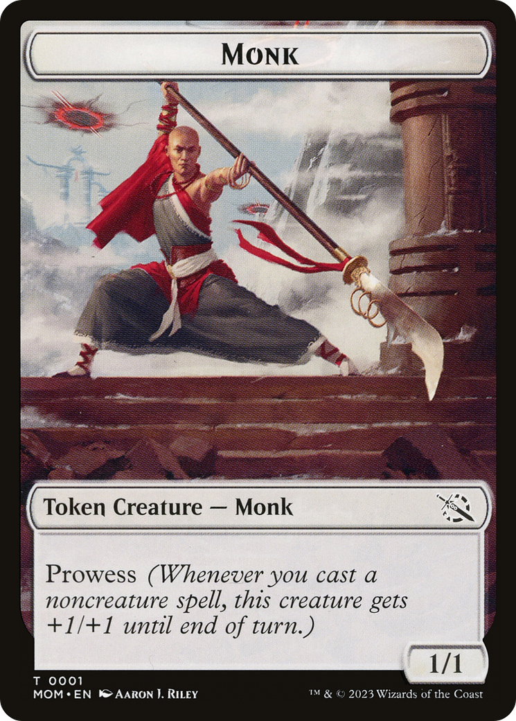 Monk // Phyrexian Saproling Double-Sided Token [March of the Machine Tokens] | Chromatic Games