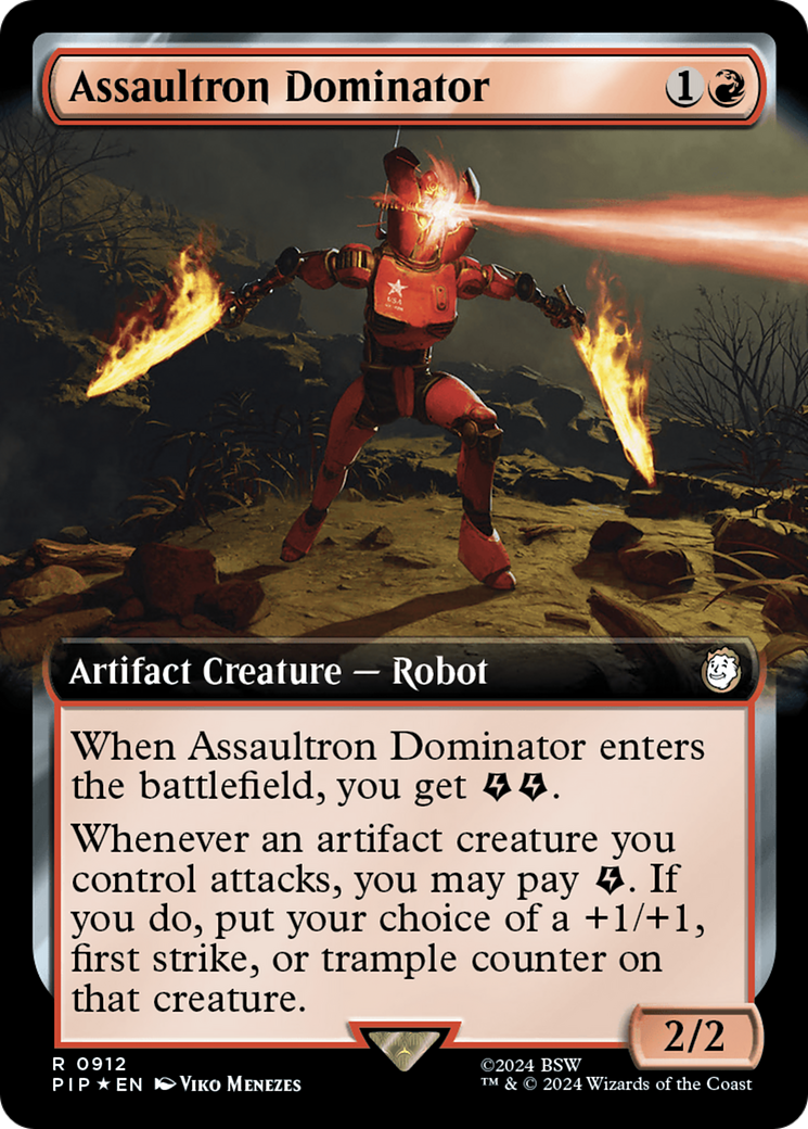 Assaultron Dominator (Extended Art) (Surge Foil) [Fallout] | Chromatic Games