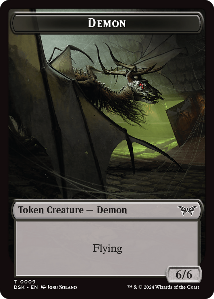 Demon Token [Duskmourn: House of Horror Tokens] | Chromatic Games