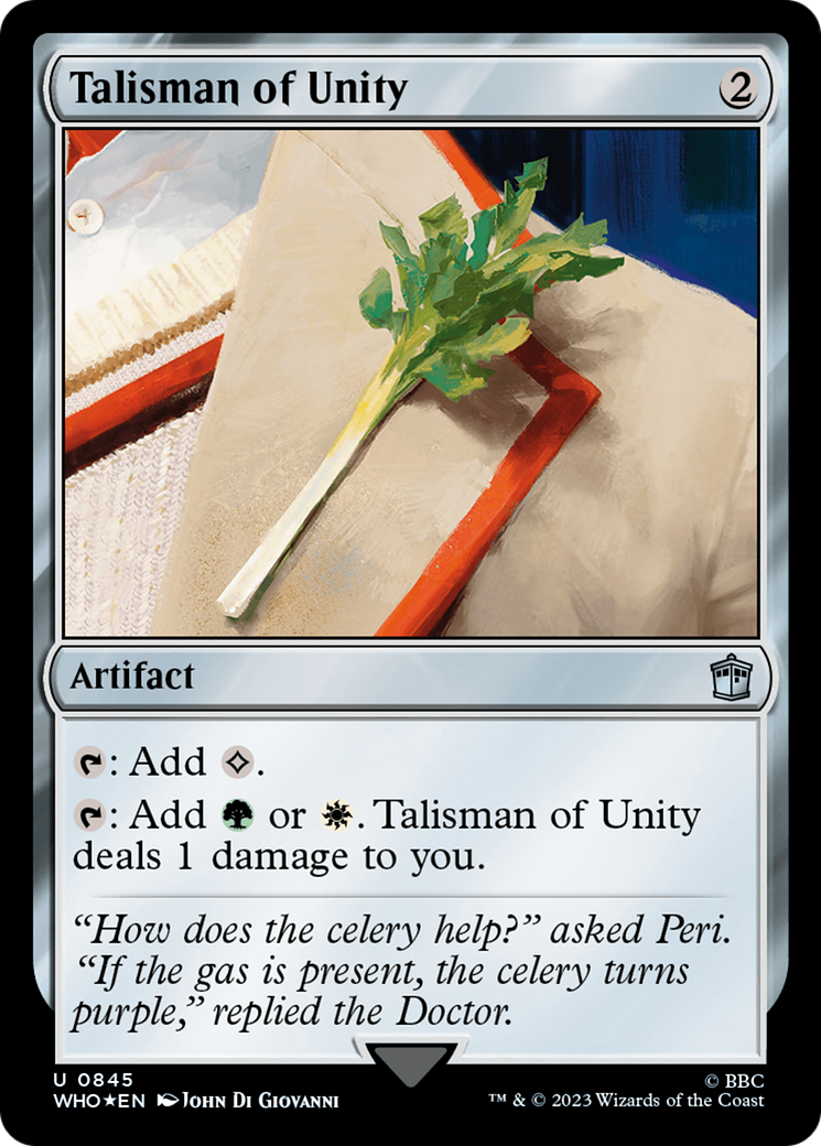 Talisman of Unity (Surge Foil) [Doctor Who] | Chromatic Games