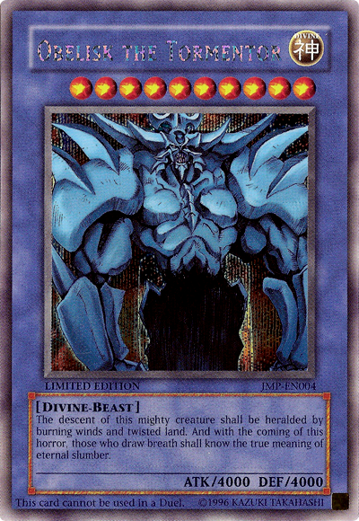Obelisk the Tormentor [JMP-EN004] Secret Rare | Chromatic Games