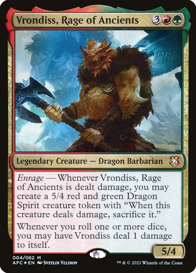 Vrondiss, Rage of Ancients 4/62 (Commander: Adventures in the Forgotten Realms)  - Foil | Chromatic Games