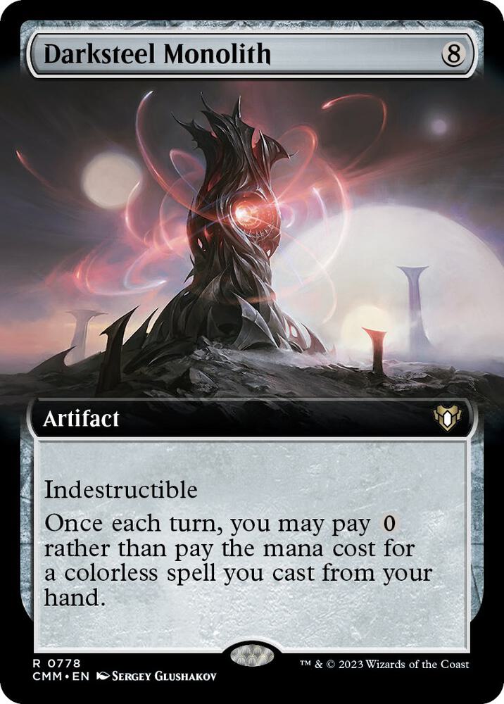 Darksteel Monolith 778 (Commander Masters)  - Extended Art | Chromatic Games