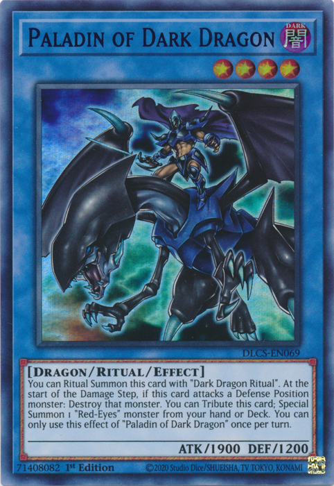 Paladin of Dark Dragon (Blue) [DLCS-EN069] Ultra Rare | Chromatic Games