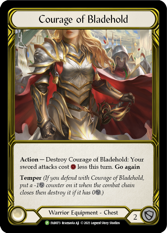 Courage of Bladehold (Golden) [FAB073] (Promo)  Cold Foil | Chromatic Games