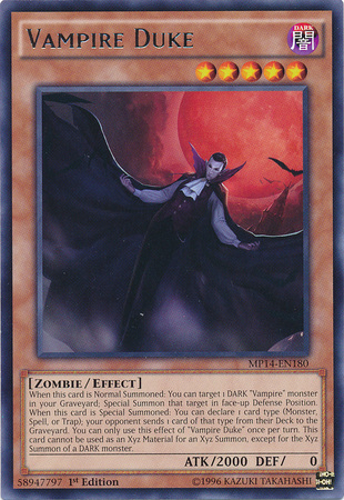 Vampire Duke [MP14-EN180] Rare | Chromatic Games
