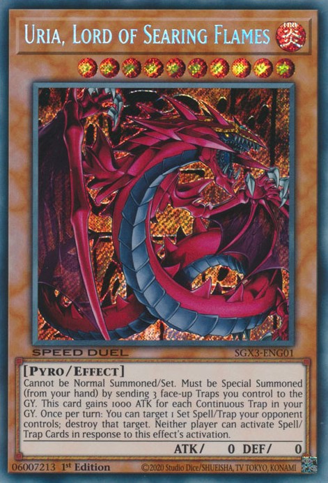 Uria, Lord of Searing Flames [SGX3-ENG01] Secret Rare | Chromatic Games