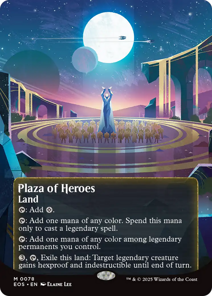 Plaza of Heroes (0078) (Borderless) [Edge of Eternities: Stellar Sights] | Chromatic Games