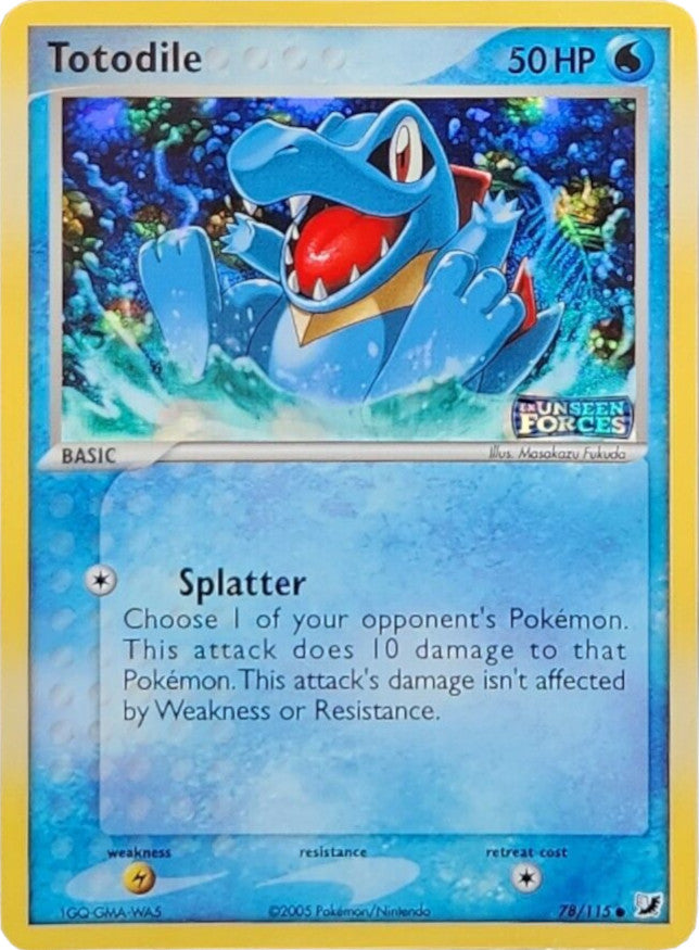 Totodile (78/115) (Stamped) [EX: Unseen Forces] | Chromatic Games