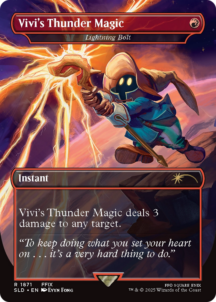 Vivi's Thunder Magic - Lightning Bolt [Secret Lair Drop Series] | Chromatic Games