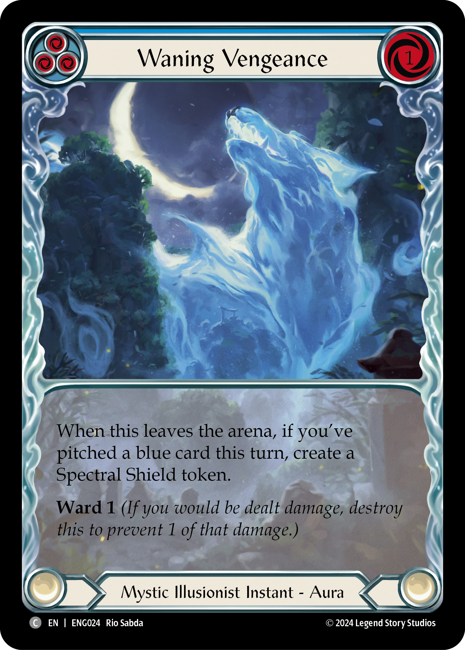 Waning Vengeance (Blue) [ENG024] (Part the Mistveil Enigma Blitz Deck) | Chromatic Games