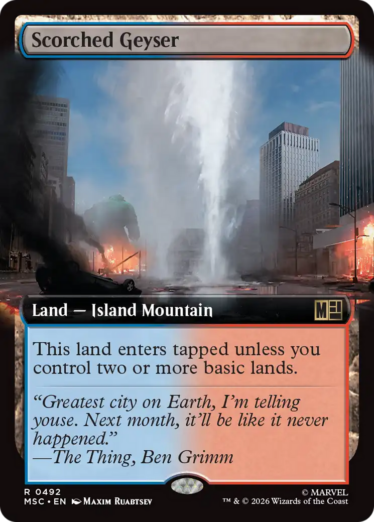 Scorched Geyser (Extended Art) [Marvel Super Heroes Commander] | Chromatic Games