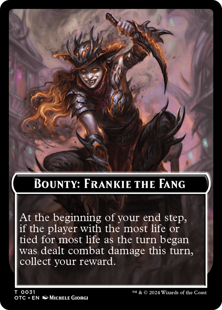 Bounty: Frankie the Fang // Bounty Rules Double-Sided Token [Outlaws of Thunder Junction Commander Tokens] | Chromatic Games