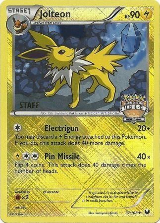 Jolteon (37/108) (Regional Championship 2013 Promo Staff) [Black & White: Dark Explorers] | Chromatic Games