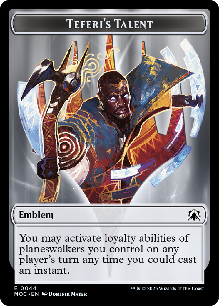 Phyrexian Myr // Teferi's Talent Emblem Double-Sided Token [March of the Machine Tokens] | Chromatic Games