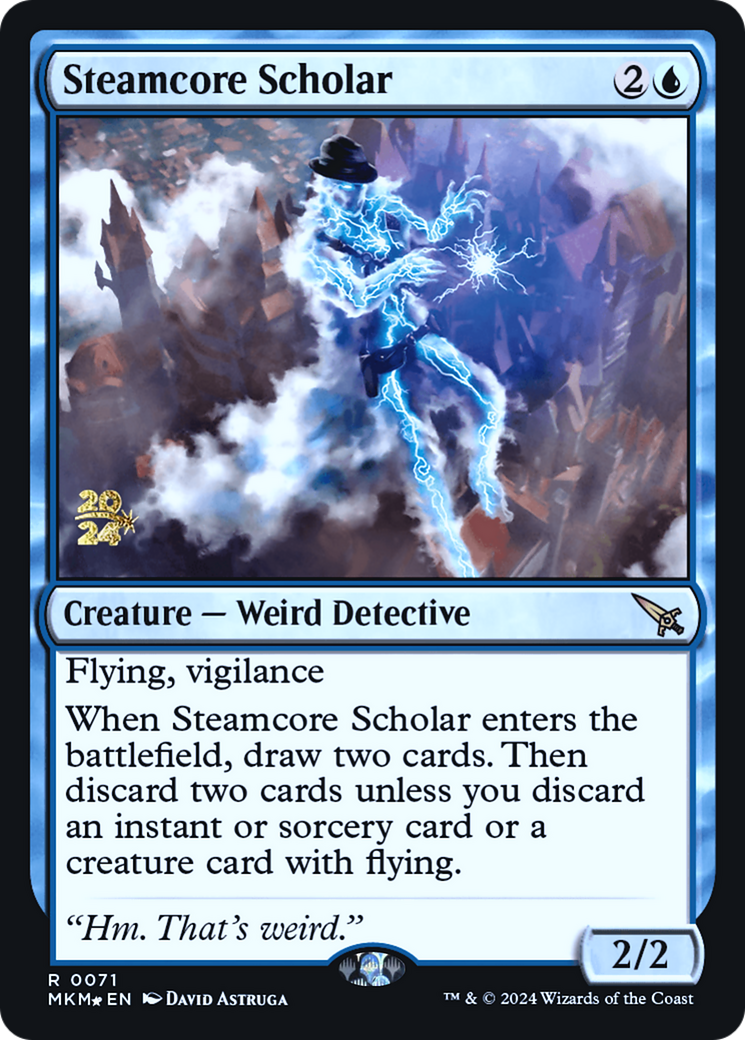 Steamcore Scholar [Murders at Karlov Manor Prerelease Promos] | Chromatic Games