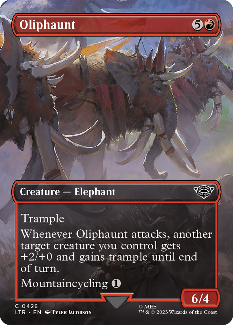 Oliphaunt (Borderless Alternate Art) [The Lord of the Rings: Tales of Middle-Earth] | Chromatic Games