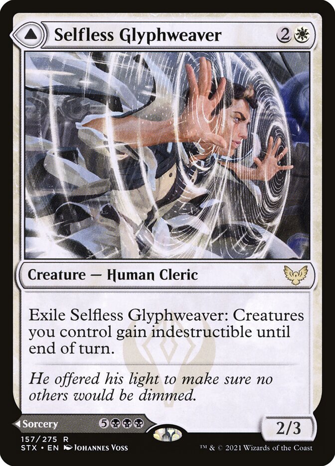 Selfless Glyphweaver // Deadly Vanity 157 (Strixhaven: School of Mages)  | Chromatic Games