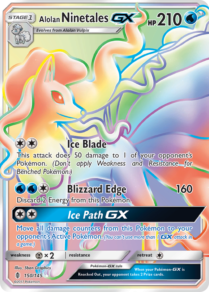 Alolan Ninetales GX (150/145) [Sun & Moon: Guardians Rising] | Chromatic Games