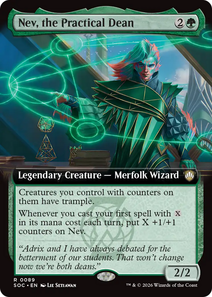 Nev, the Practical Dean (Extended Art) [Secrets of Strixhaven Commander] | Chromatic Games