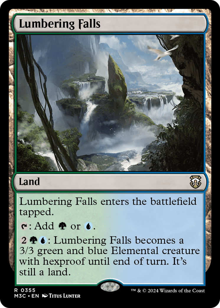 Lumbering Falls (Ripple Foil) [Modern Horizons 3 Commander] | Chromatic Games