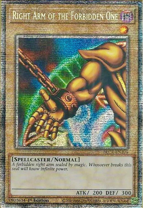 Right Arm of the Forbidden One [BLCR-EN104] Starlight Rare | Chromatic Games