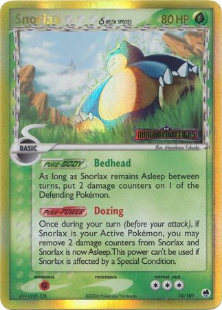 Snorlax (10/101) (Delta Species) (Stamped) [EX: Dragon Frontiers] | Chromatic Games