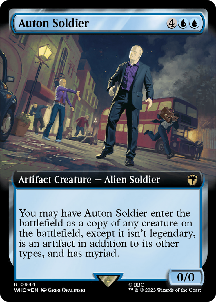 Auton Soldier (Extended Art) (Surge Foil) [Doctor Who] | Chromatic Games