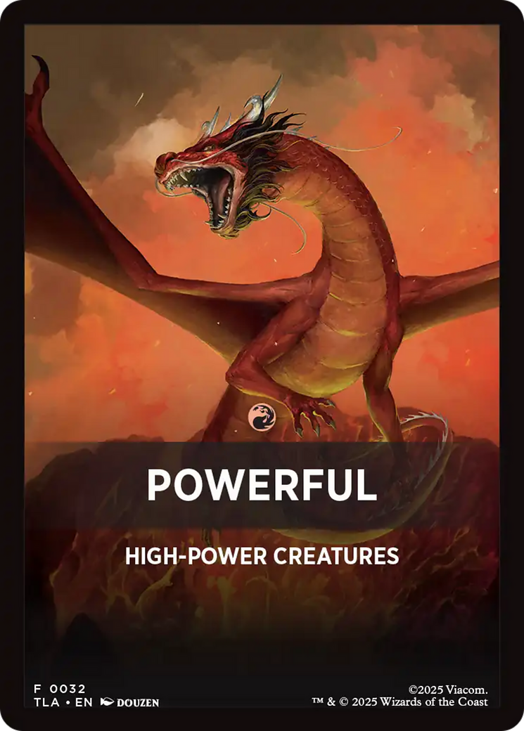 Powerful Theme Card [Avatar: The Last Airbender Tokens] | Chromatic Games