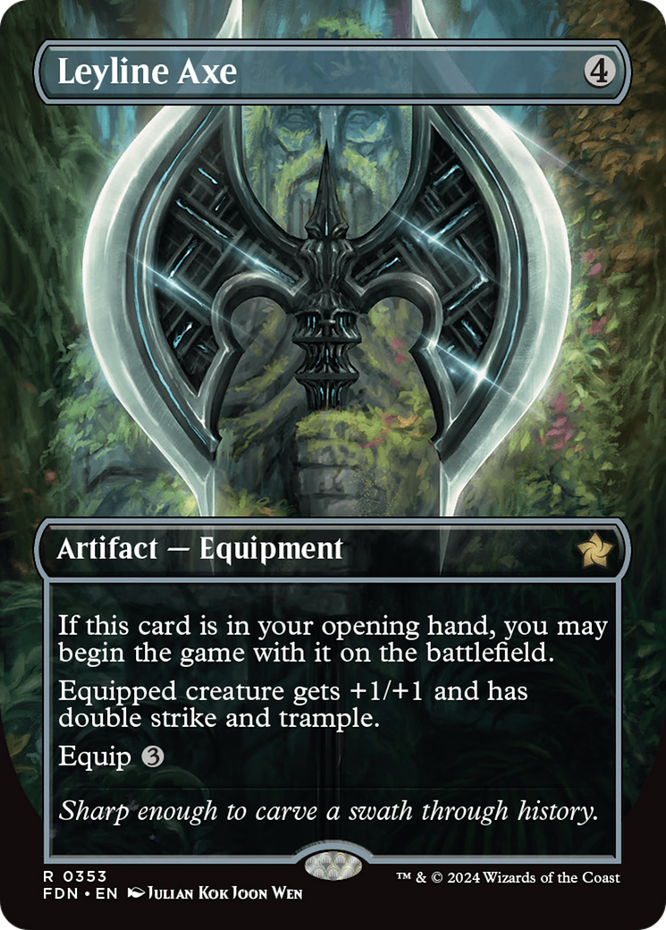 Leyline Axe (Borderless) [Foundations] | Chromatic Games
