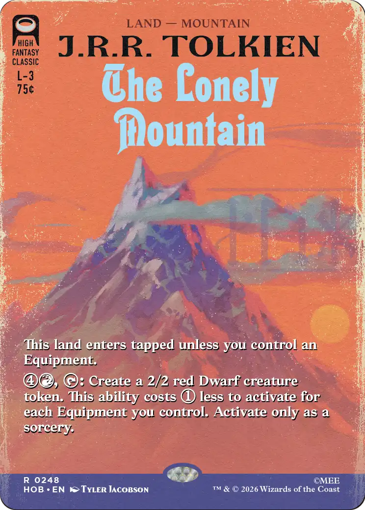 The Lonely Mountain (Borderless) (0248) (Surge Foil) [The Hobbit] | Chromatic Games