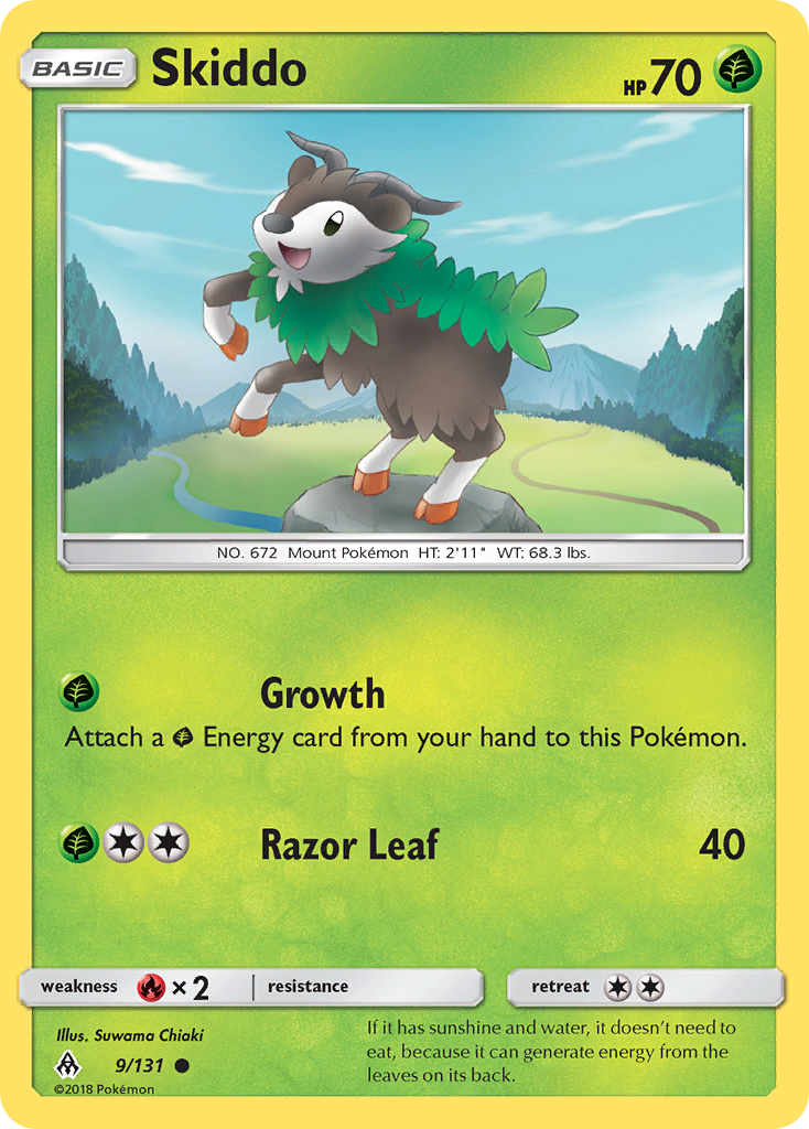 Skiddo (9/131) [Sun & Moon: Forbidden Light] | Chromatic Games
