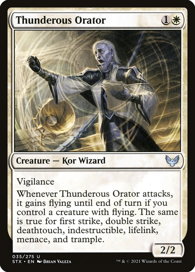 Thunderous Orator 35 (Strixhaven: School of Mages)  - Foil | Chromatic Games