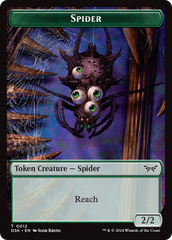 Spider // Manifest Double-Sided Token [Duskmourn: House of Horror Tokens] | Chromatic Games