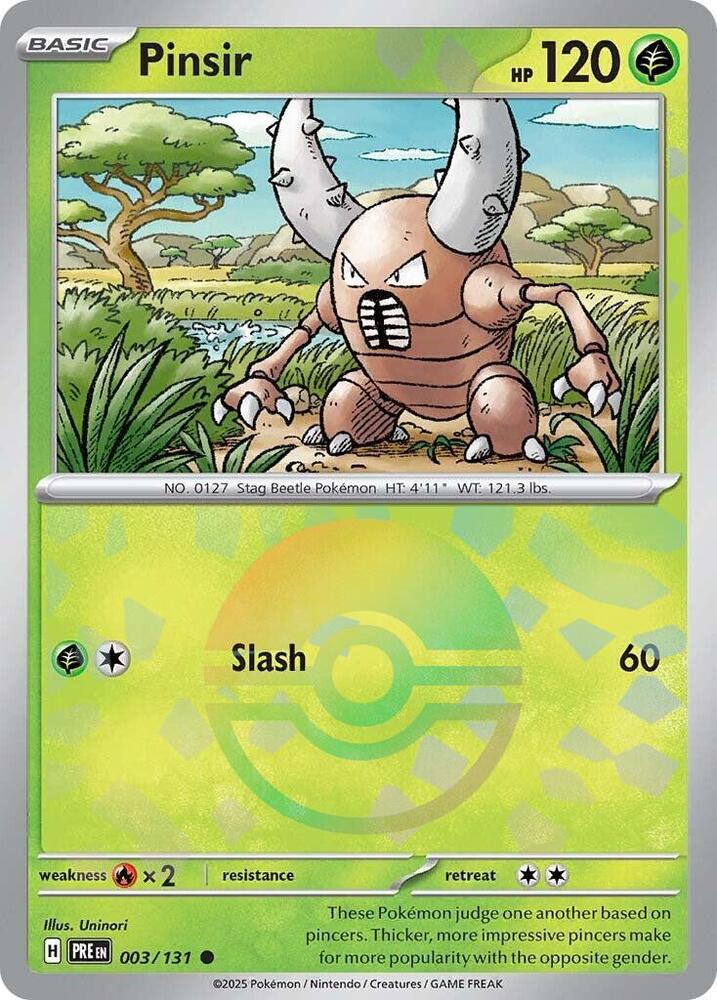 Pinsir (003/131) (Poke Ball Pattern) [Scarlet & Violet: Prismatic Evolutions] | Chromatic Games