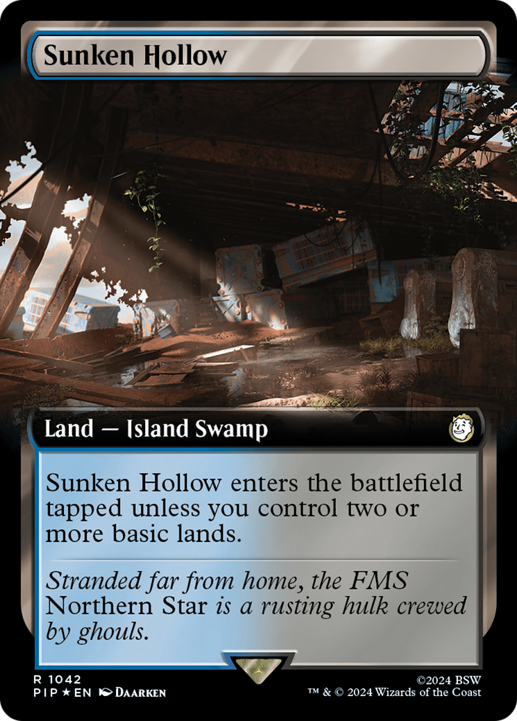 Sunken Hollow (Extended Art) (Surge Foil) [Fallout] | Chromatic Games