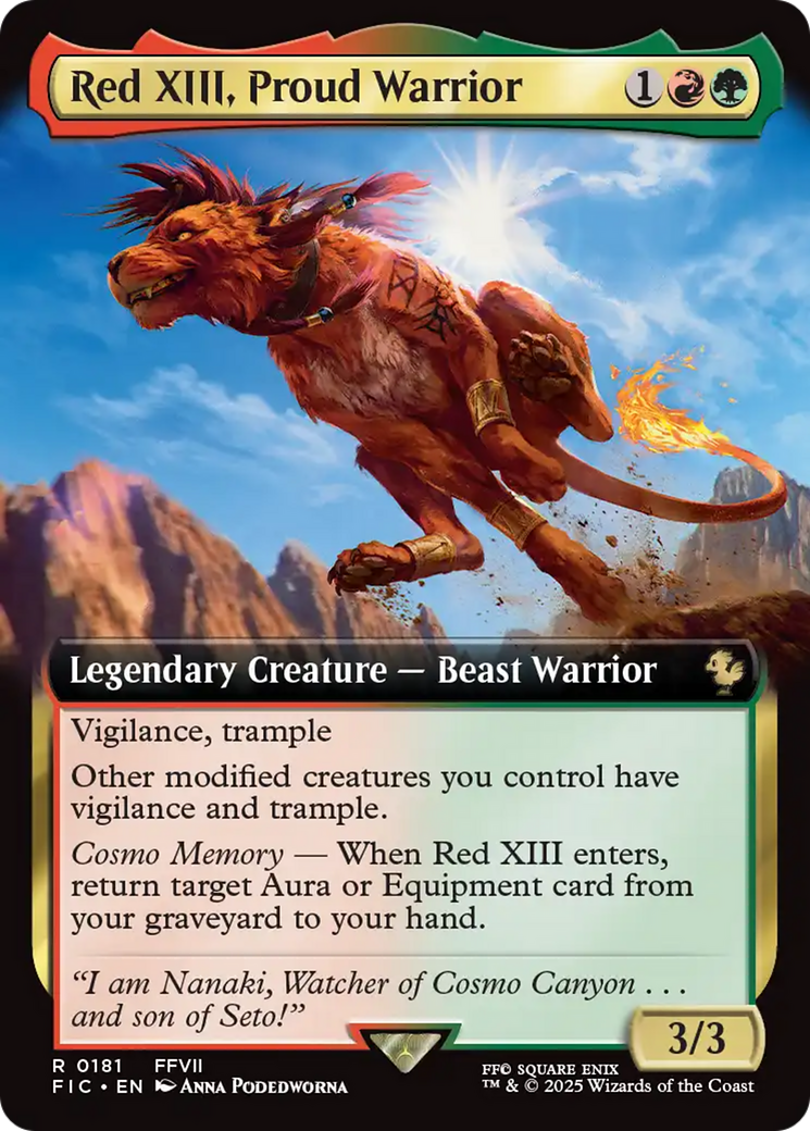 Red XIII, Proud Warrior (Extended Art) [FINAL FANTASY Commander] | Chromatic Games