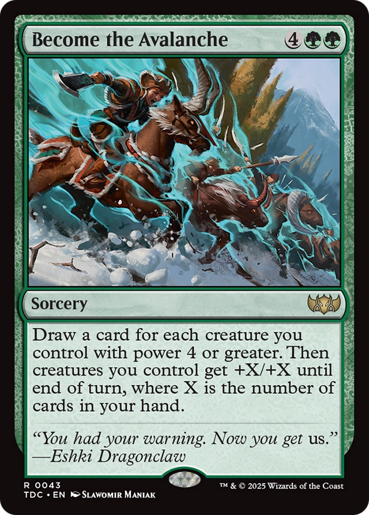 Become the Avalanche [Tarkir: Dragonstorm Commander] | Chromatic Games