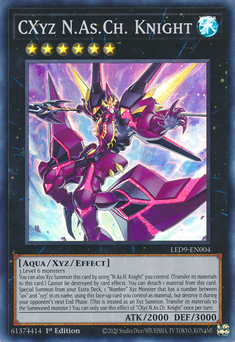 CXyz N.As.Ch. Knight [LED9-EN004] Super Rare | Chromatic Games