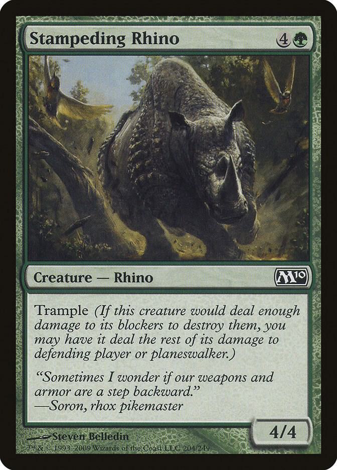 Stampeding Rhino 204/249 (Magic 2010 (M10))  | Chromatic Games