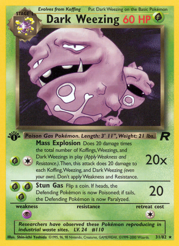 Dark Weezing (31/82) [Team Rocket 1st Edition] | Chromatic Games