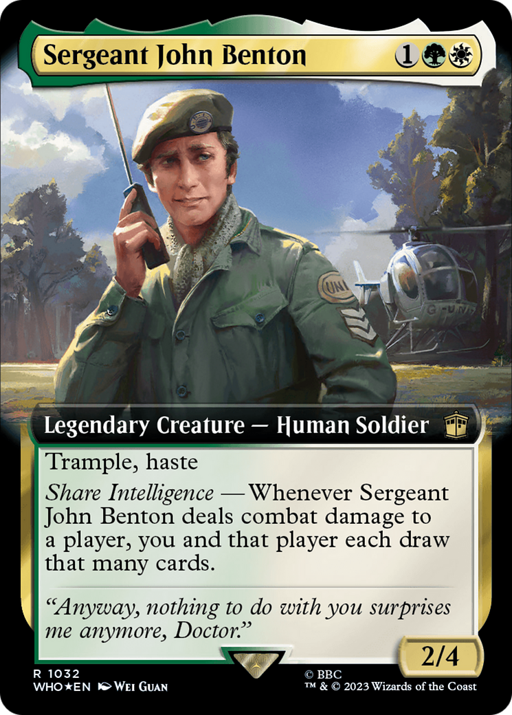 Sergeant John Benton (Extended Art) (Surge Foil) [Doctor Who] | Chromatic Games