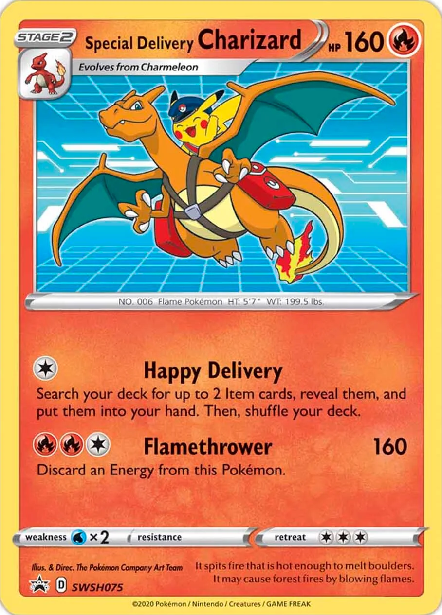 Special Delivery Charizard (SWSH075) [Sword & Shield: Black Star Promos] | Chromatic Games