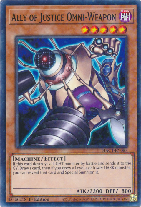Ally of Justice Omni-Weapon (Duel Terminal) [HAC1-EN087] Common | Chromatic Games