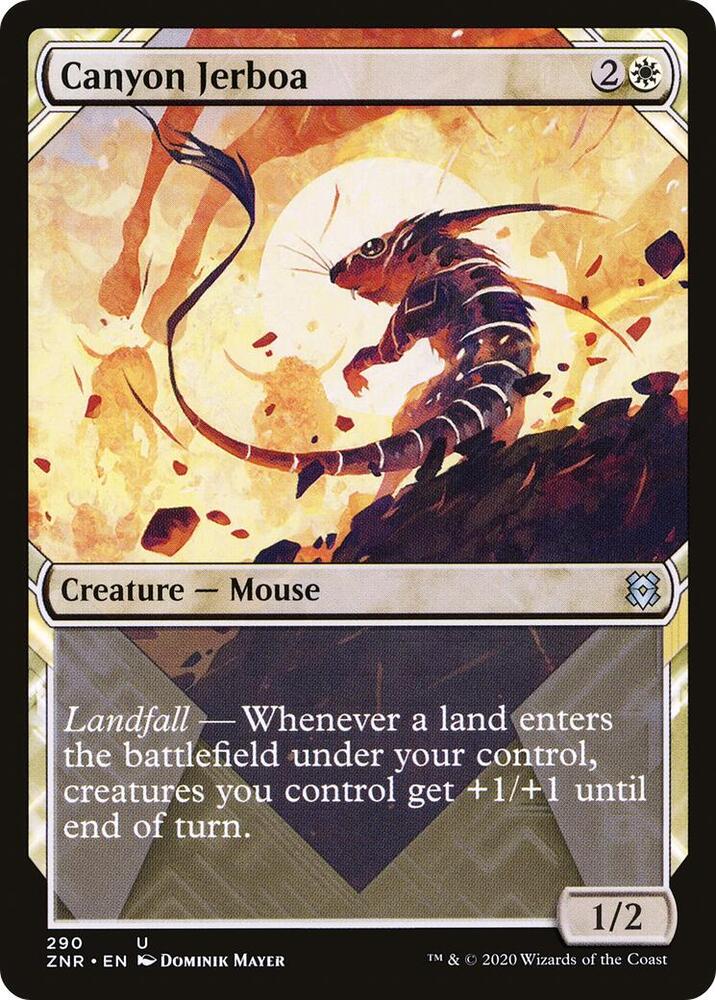 Canyon Jerboa 290/280 (Zendikar Rising)  - Showcase Foil | Chromatic Games