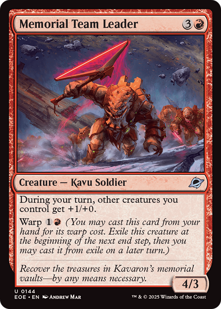 Memorial Team Leader [Edge of Eternities] | Chromatic Games