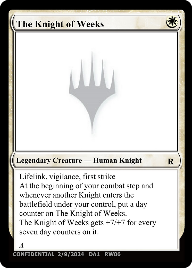 The Knight of Weeks [Unknown Event] | Chromatic Games