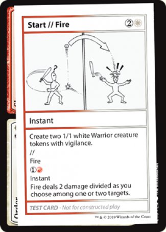 Start // Fire (2021 Edition) [Mystery Booster Playtest Cards] | Chromatic Games